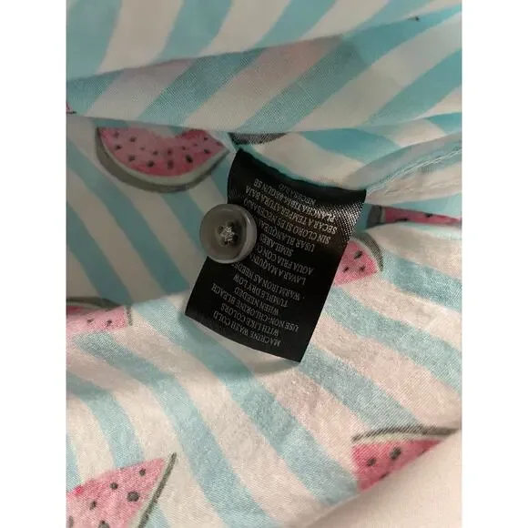 Distortion Men's Modern SZ Small Button Front Watermelon Print Shirt - Picture 8 of 8